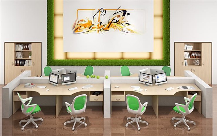 Мебель для персонала SIMPLE с эргономичными столами и шкафом в Энгельсе - изображение 6